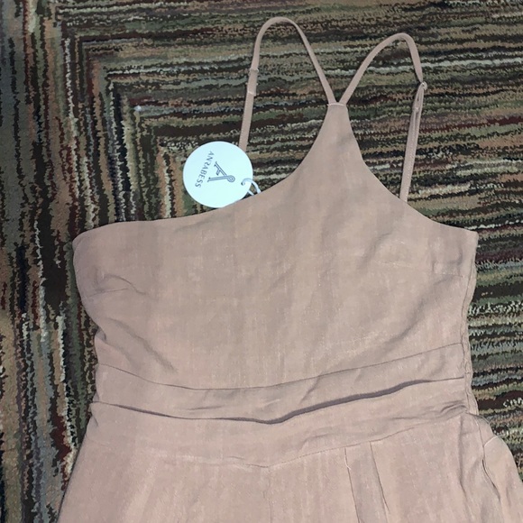 NWT Anrbess One Shoulder High Waist Casual Wide Leg Jumpsuit Romper Medium - Picture 3 of 9
